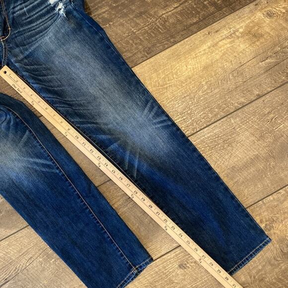 Abercrombie & Fitch Women's Distressed Slim Straight Jeans Medium Wash Size 10 - Picture 5 of 9